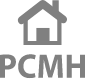 Gray Patient Centered Medical Home Logo with house icon